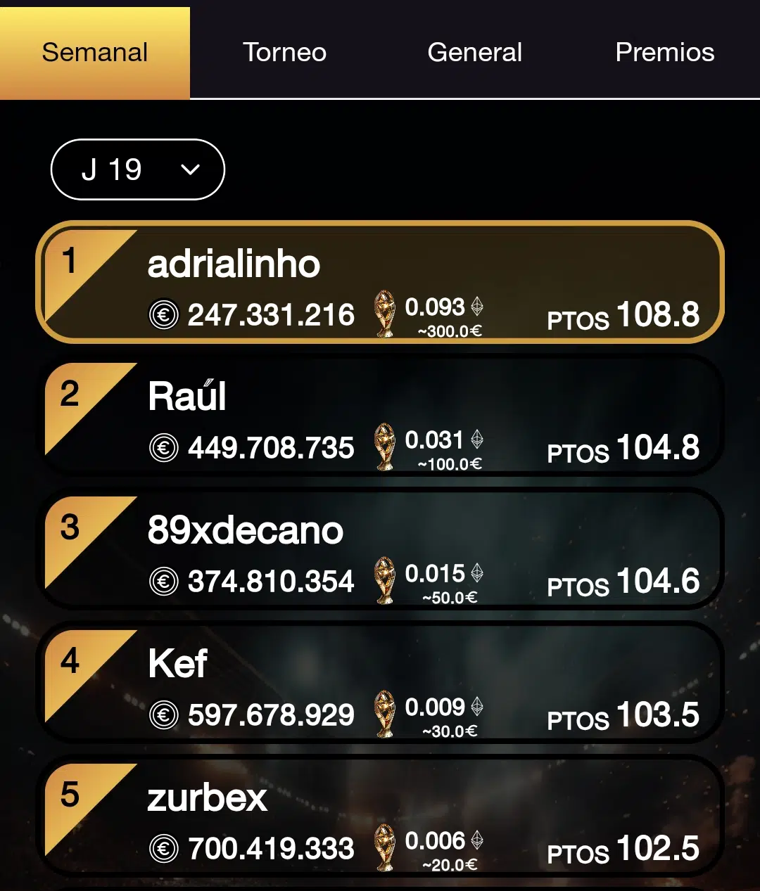 jornada 19 ganadores